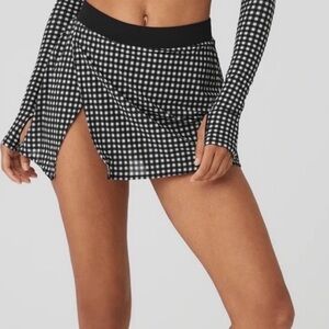Alo Yoga Mesh Check Gingham Tennis Skirt
Womens Size Small
